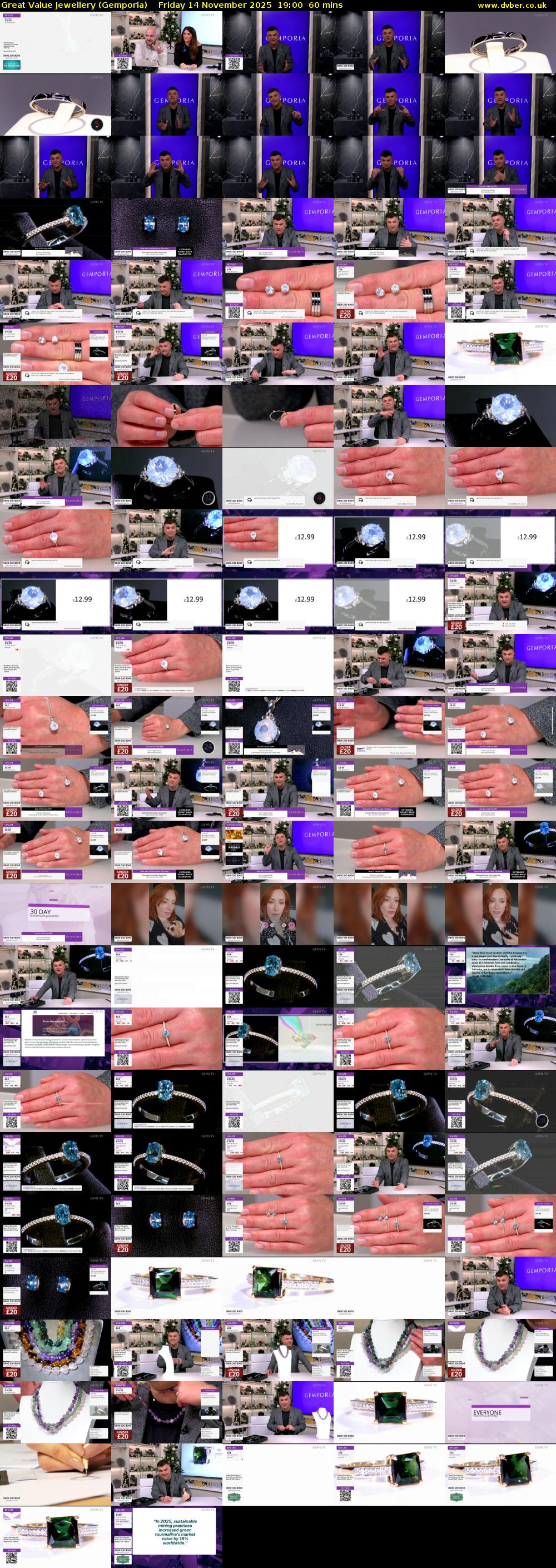 Great Value Jewellery (Gemporia) Friday 14 November 2025 19:00 - 20:00