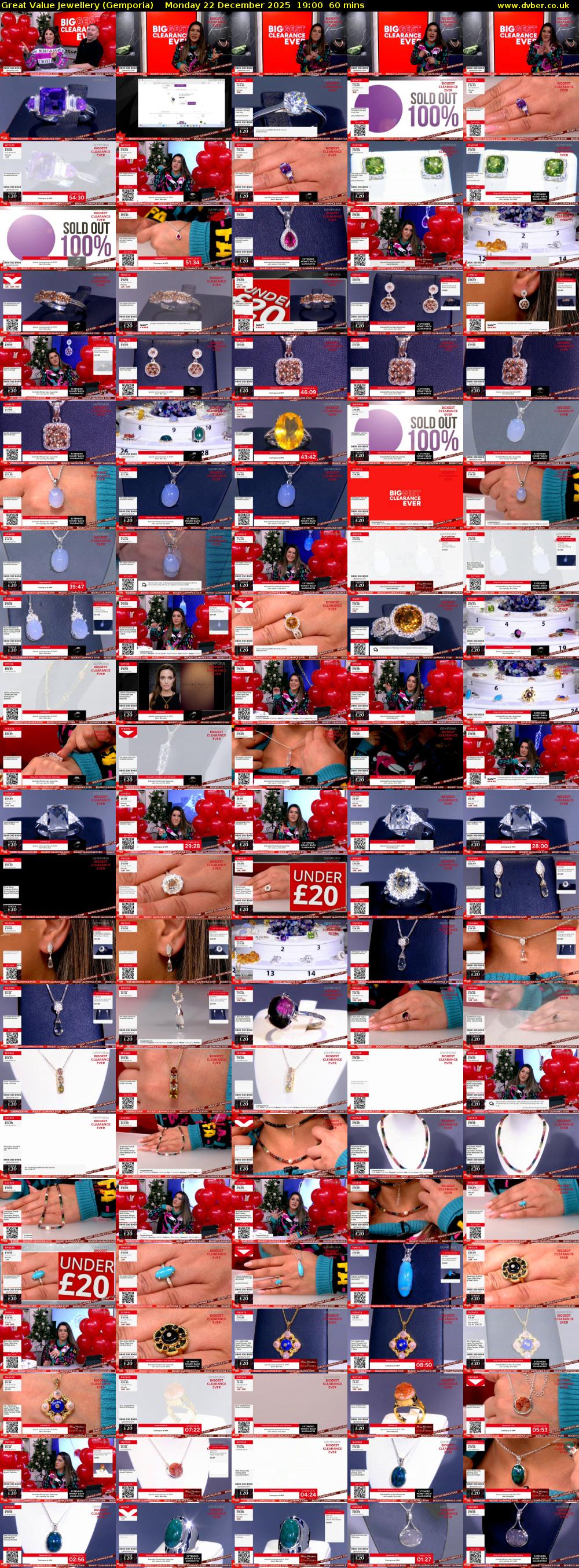 Great Value Jewellery (Gemporia) Monday 22 December 2025 19:00 - 20:00