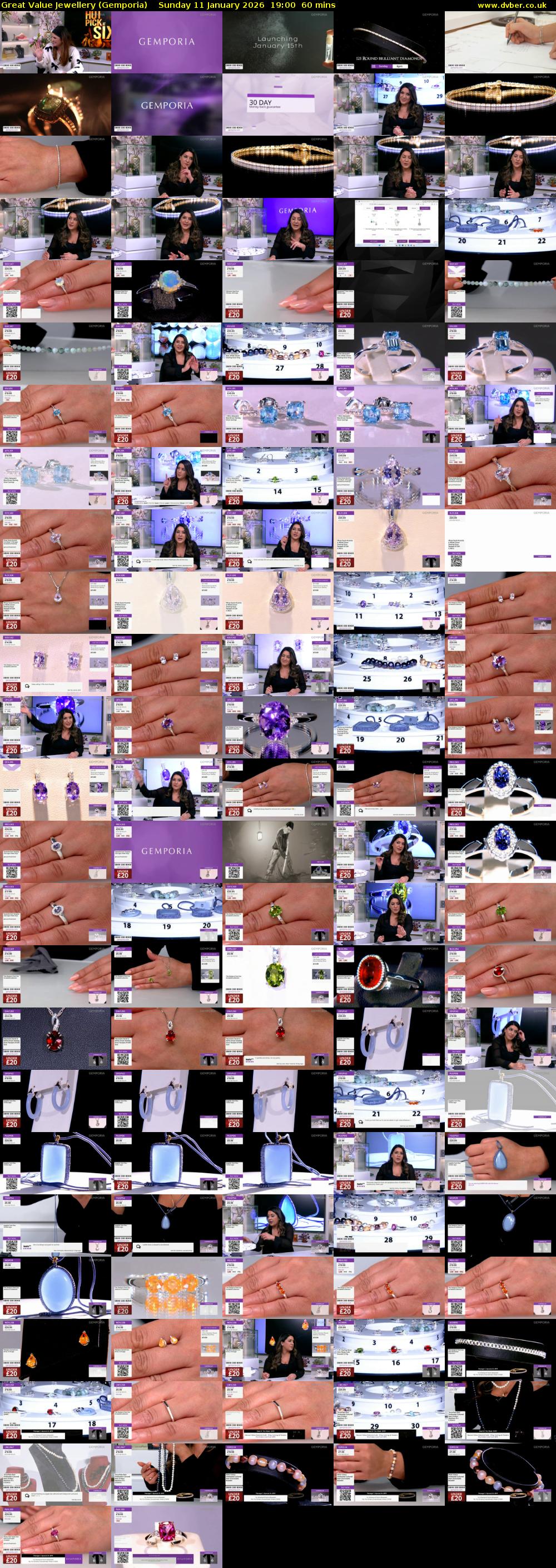 Great Value Jewellery (Gemporia) Sunday 11 January 2026 19:00 - 20:00