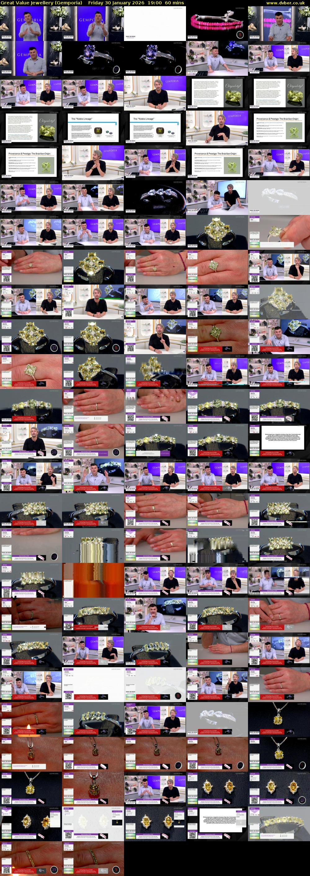 Great Value Jewellery (Gemporia) Friday 30 January 2026 19:00 - 20:00