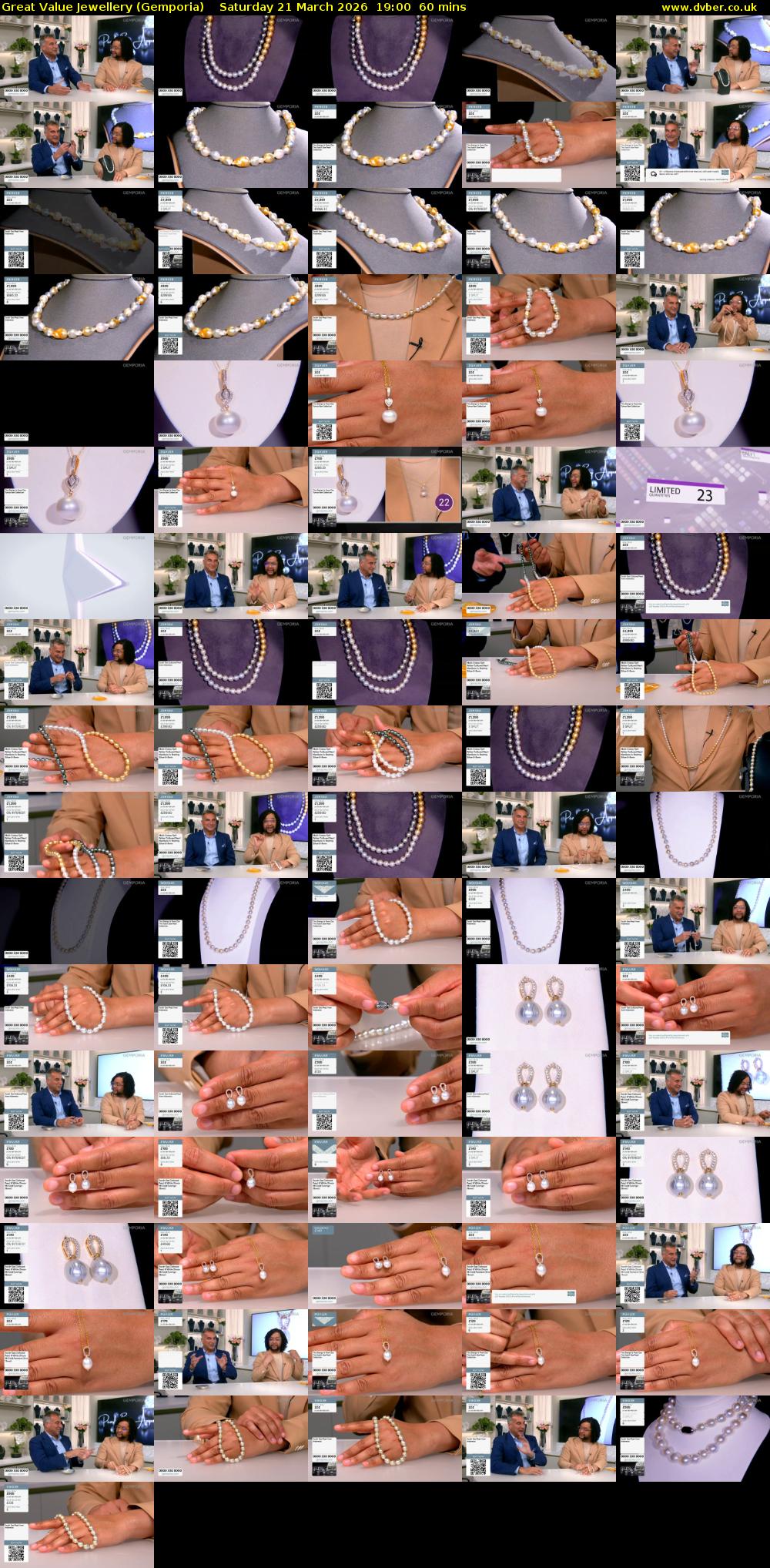 Great Value Jewellery (Gemporia) Saturday 21 March 2026 19:00 - 20:00