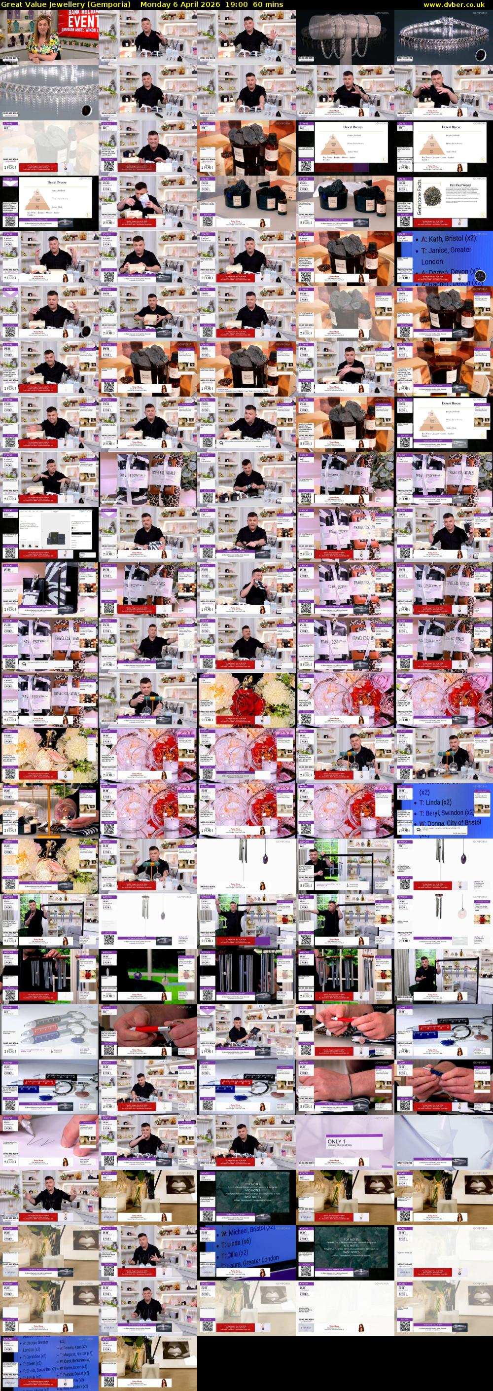 Great Value Jewellery (Gemporia) Monday 6 April 2026 19:00 - 20:00