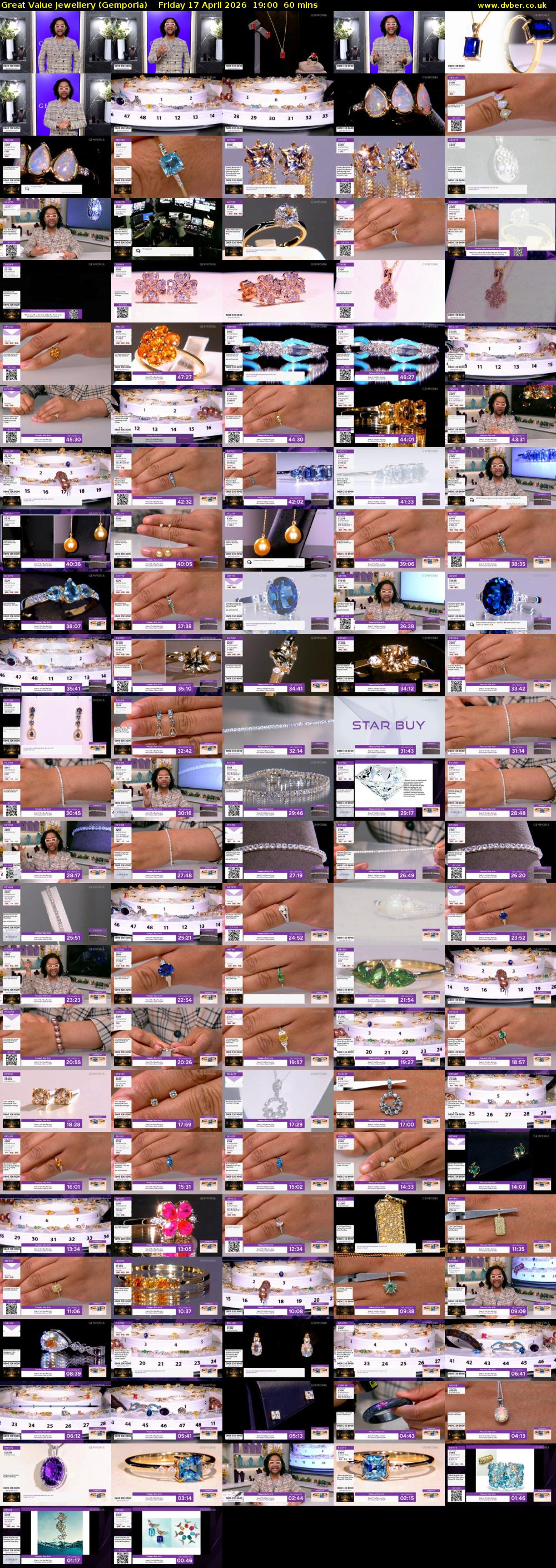 Great Value Jewellery (Gemporia) Friday 17 April 2026 19:00 - 20:00