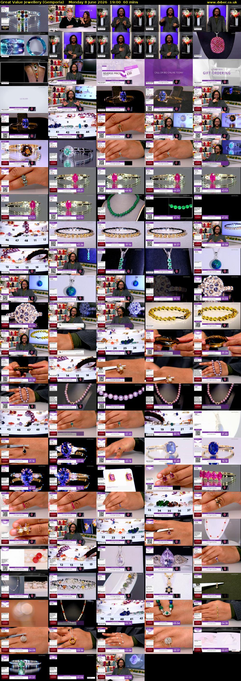 Great Value Jewellery (Gemporia) Monday 8 June 2026 19:00 - 20:00