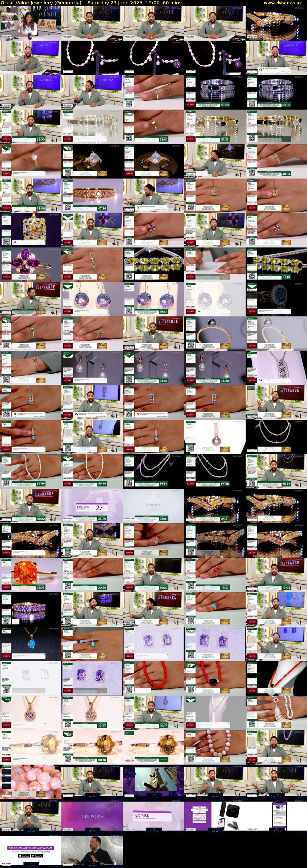 Great Value Jewellery (Gemporia) Saturday 27 June 2026 19:00 - 20:00