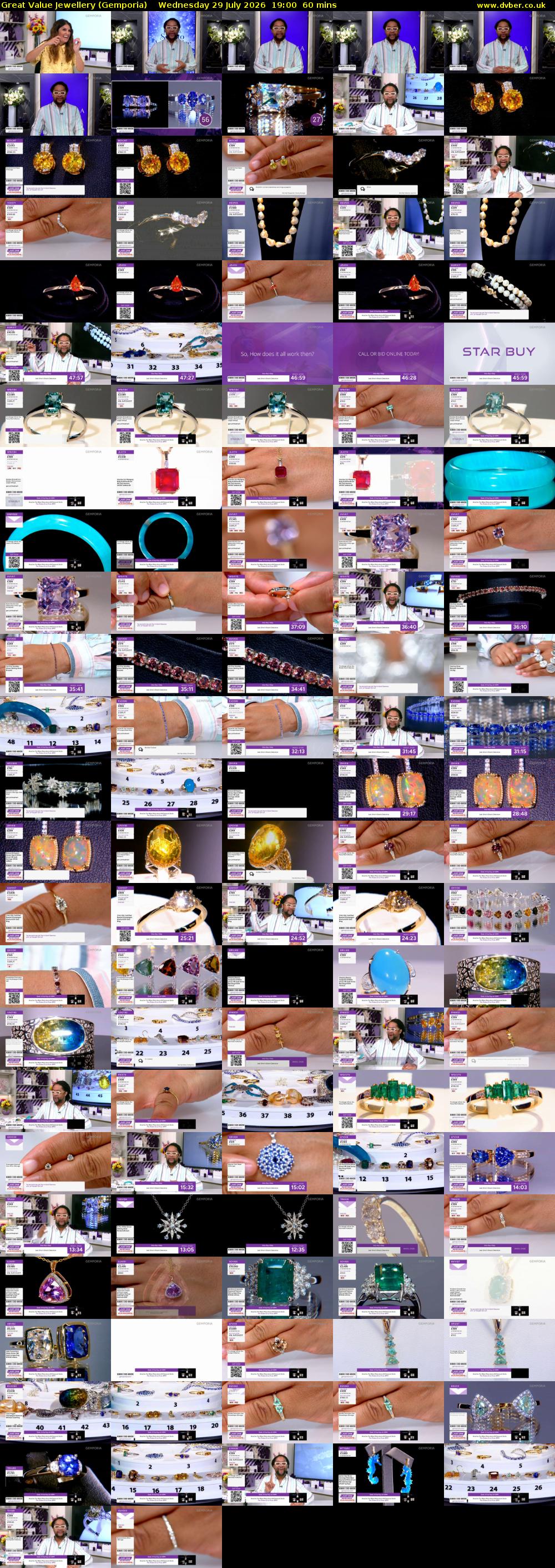 Great Value Jewellery (Gemporia) Wednesday 29 July 2026 19:00 - 20:00