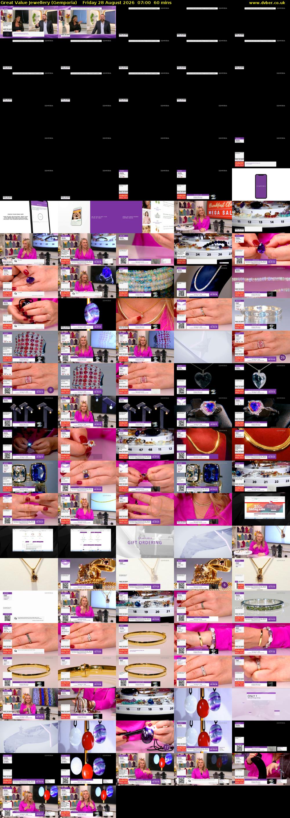 Great Value Jewellery (Gemporia) Friday 28 August 2026 07:00 - 08:00