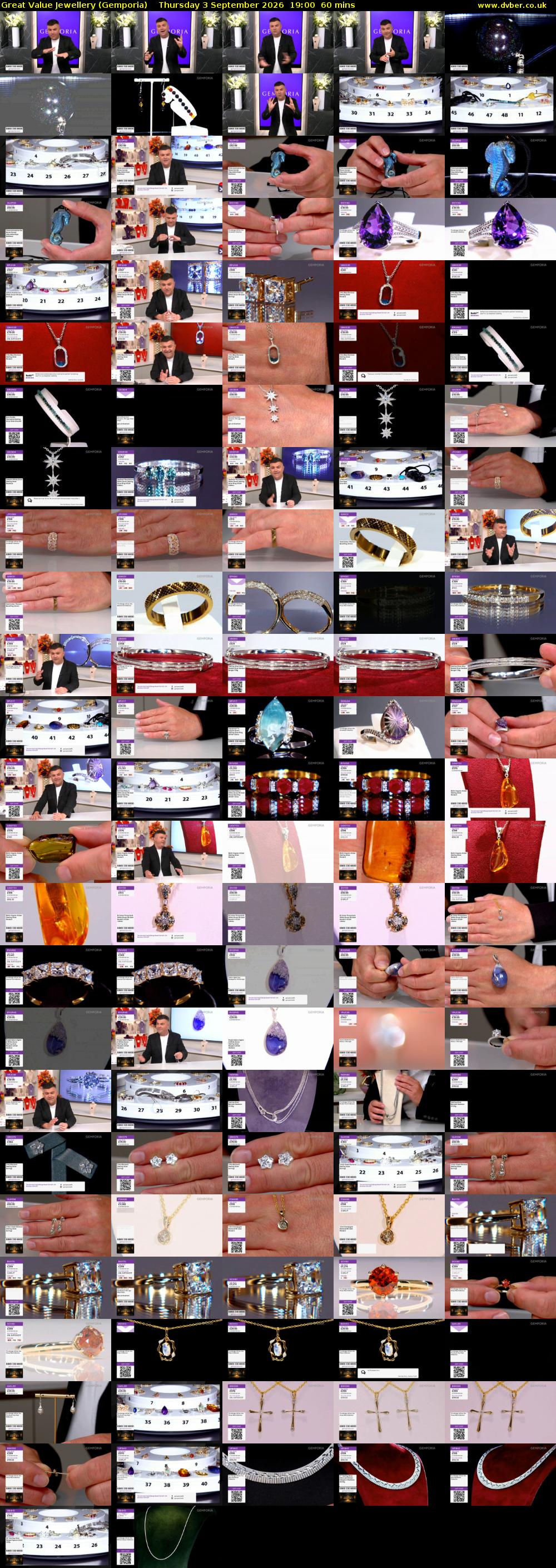 Great Value Jewellery (Gemporia) Thursday 3 September 2026 19:00 - 20:00