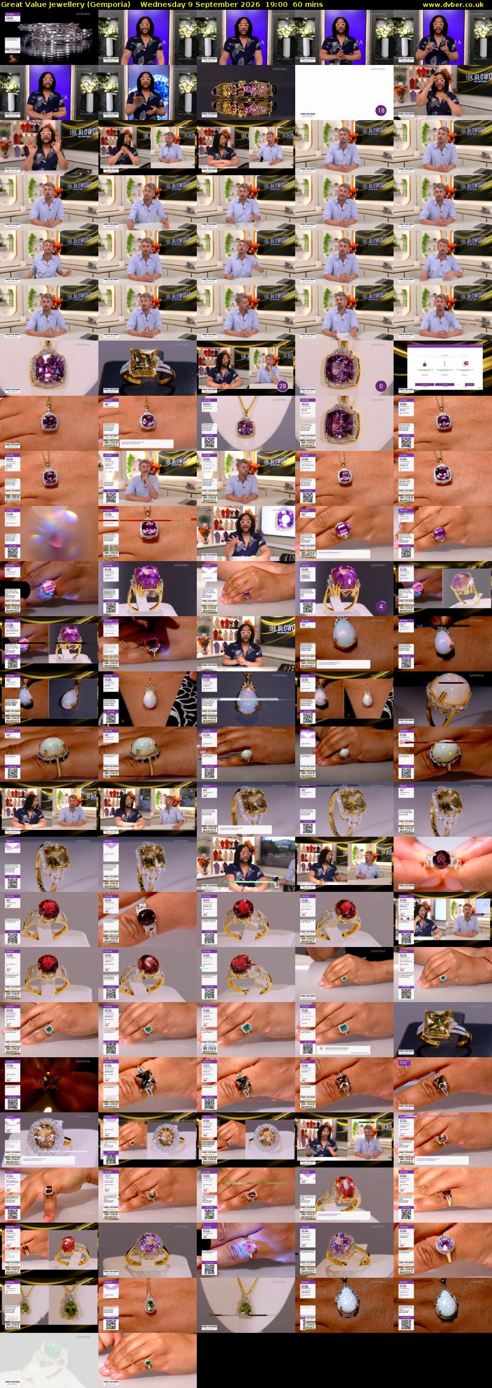 Great Value Jewellery (Gemporia) Wednesday 9 September 2026 19:00 - 20:00