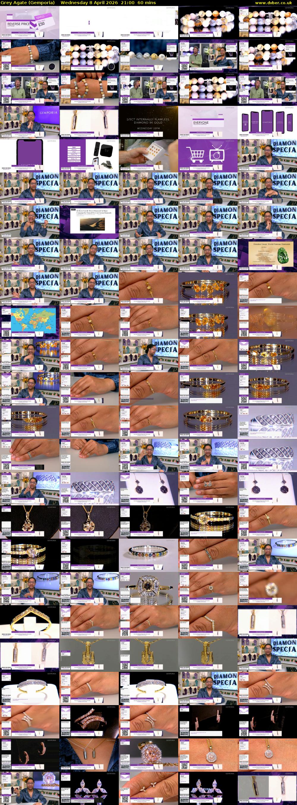 Grey Agate (Gemporia) Wednesday 8 April 2026 21:00 - 22:00