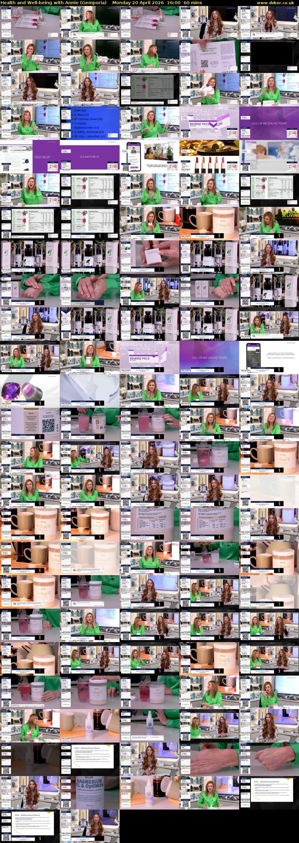 Health and Well-being with Annie (Gemporia) Monday 20 April 2026 16:00 - 17:00