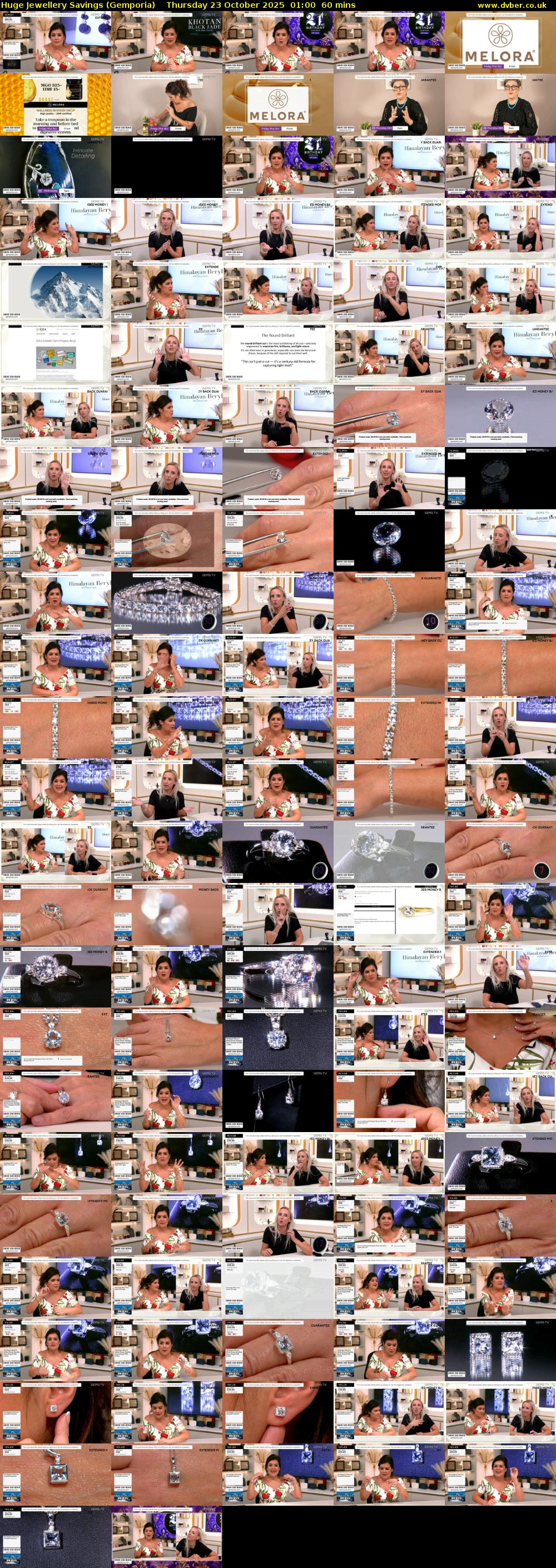 Huge Jewellery Savings (Gemporia) Thursday 23 October 2025 01:00 - 02:00