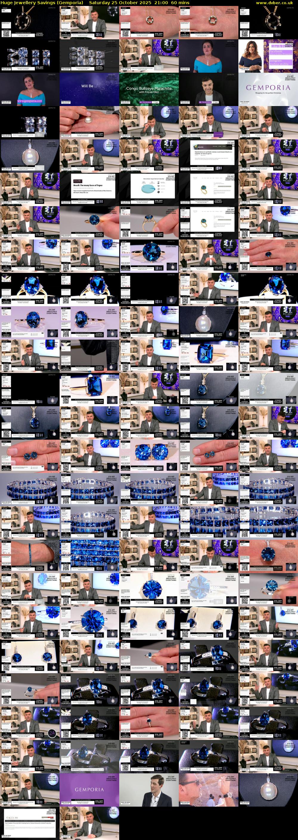 Huge Jewellery Savings (Gemporia) Saturday 25 October 2025 21:00 - 22:00