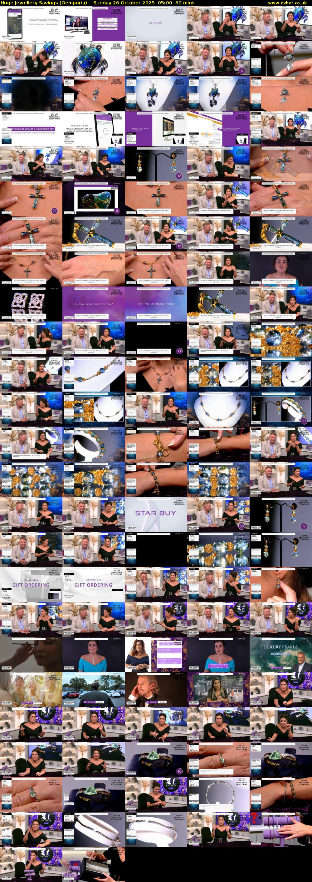 Huge Jewellery Savings (Gemporia) Sunday 26 October 2025 05:00 - 06:00