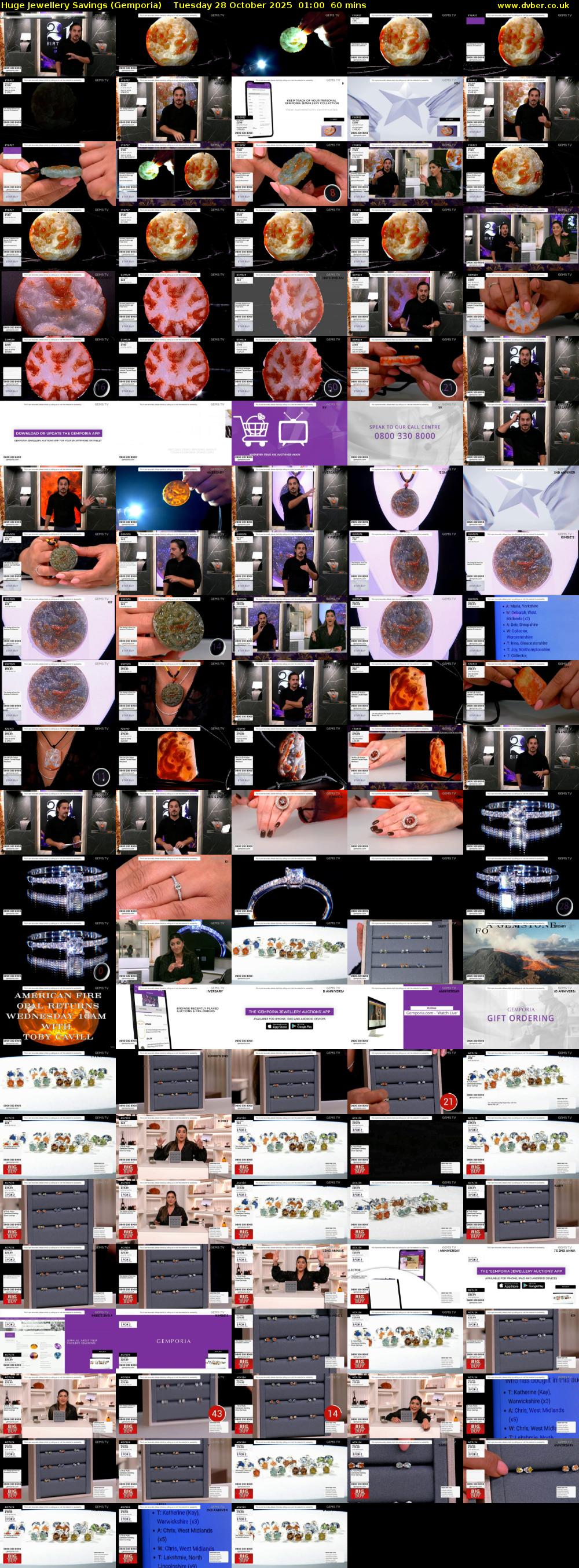 Huge Jewellery Savings (Gemporia) Tuesday 28 October 2025 01:00 - 02:00