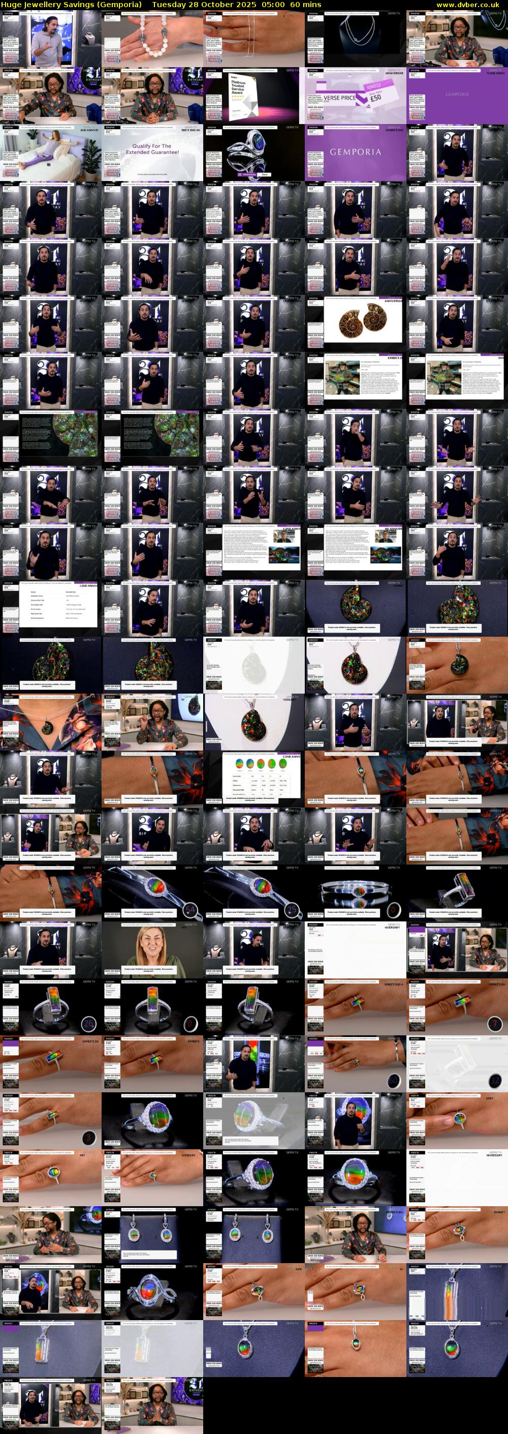 Huge Jewellery Savings (Gemporia) Tuesday 28 October 2025 05:00 - 06:00