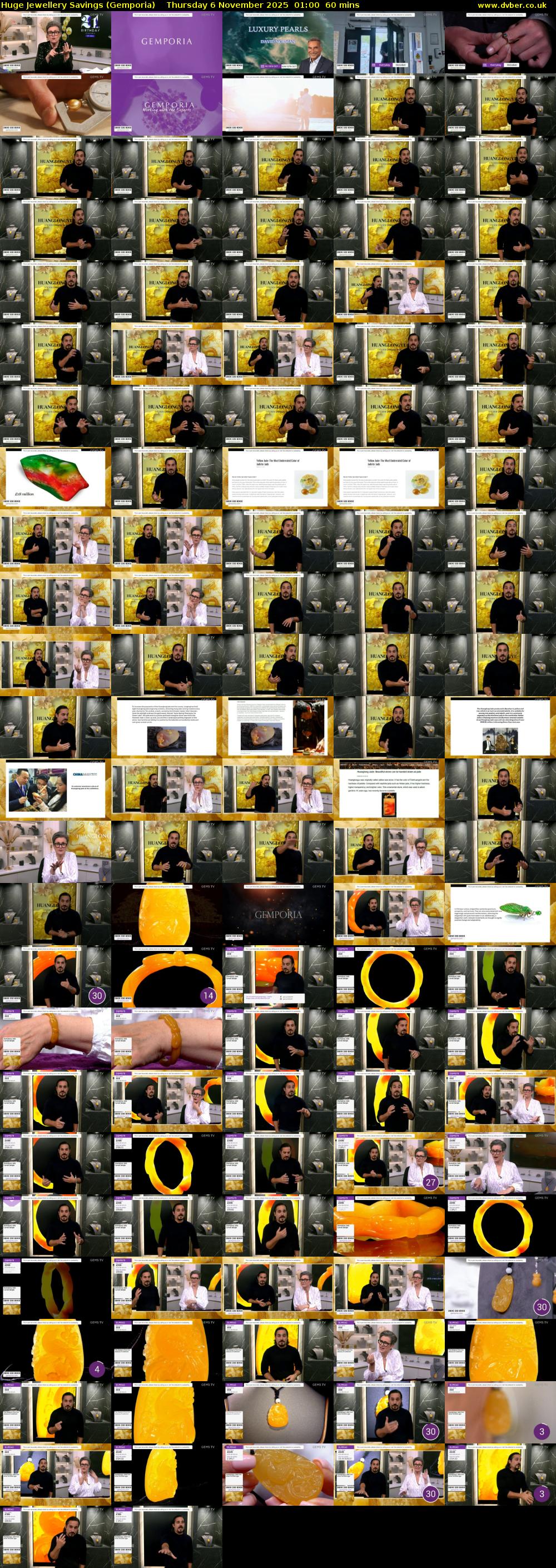 Huge Jewellery Savings (Gemporia) Thursday 6 November 2025 01:00 - 02:00