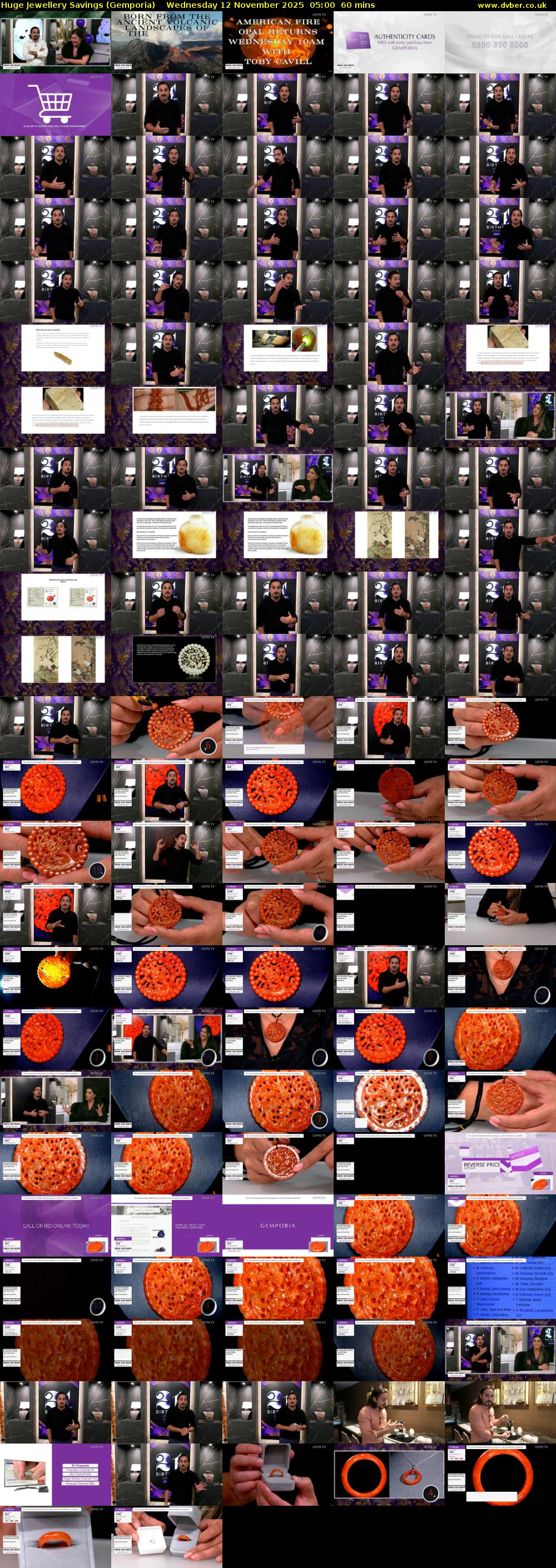 Huge Jewellery Savings (Gemporia) Wednesday 12 November 2025 05:00 - 06:00