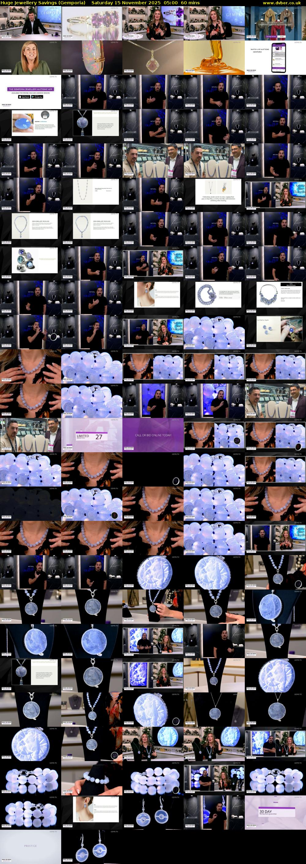 Huge Jewellery Savings (Gemporia) Saturday 15 November 2025 05:00 - 06:00