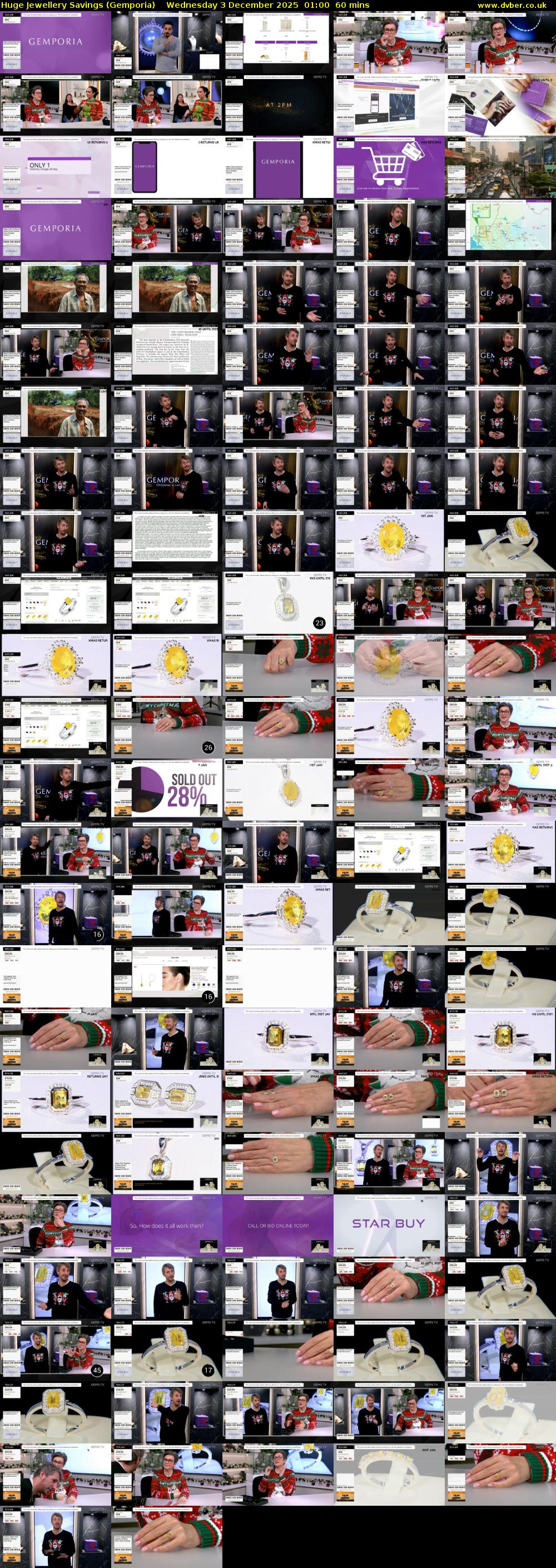 Huge Jewellery Savings (Gemporia) Wednesday 3 December 2025 01:00 - 02:00