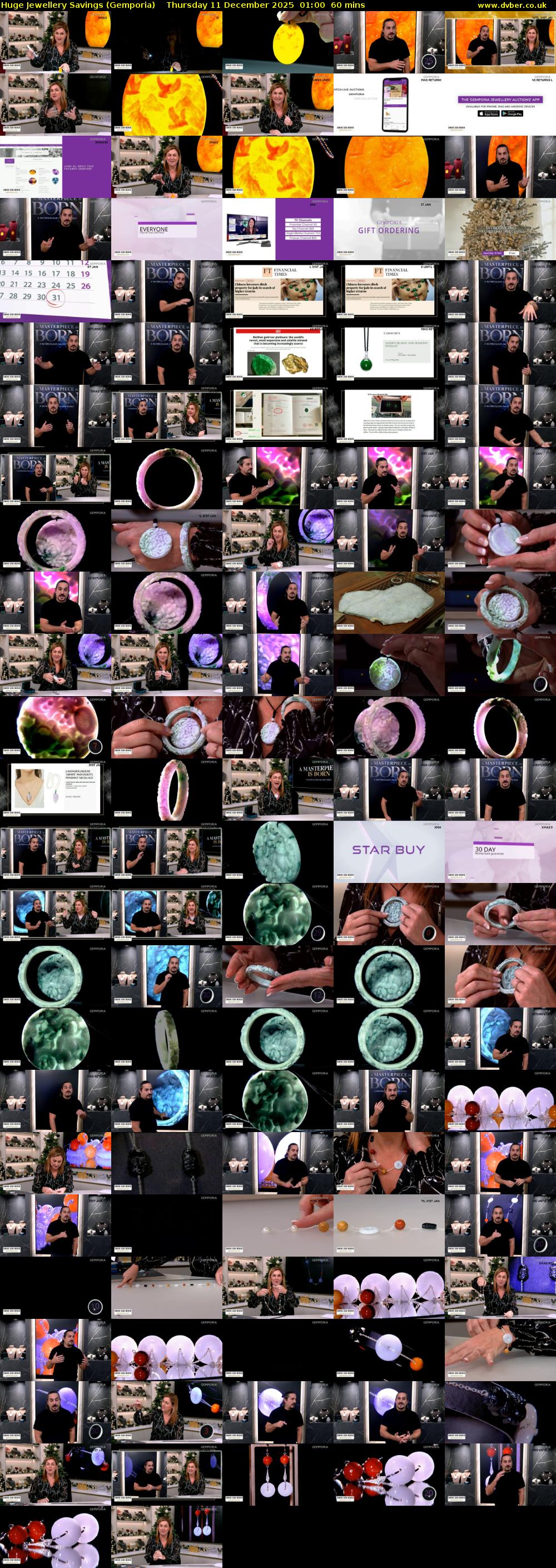 Huge Jewellery Savings (Gemporia) Thursday 11 December 2025 01:00 - 02:00