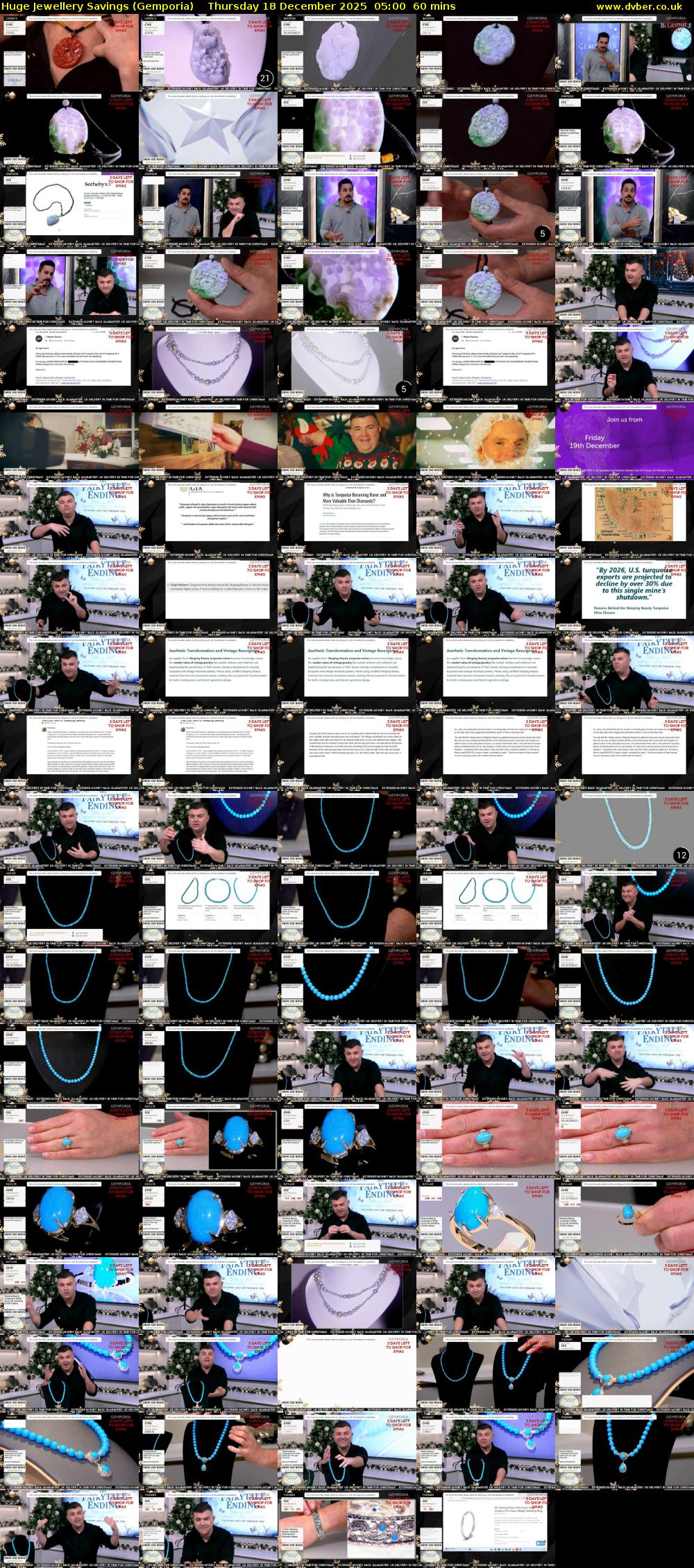 Huge Jewellery Savings (Gemporia) Thursday 18 December 2025 05:00 - 06:00