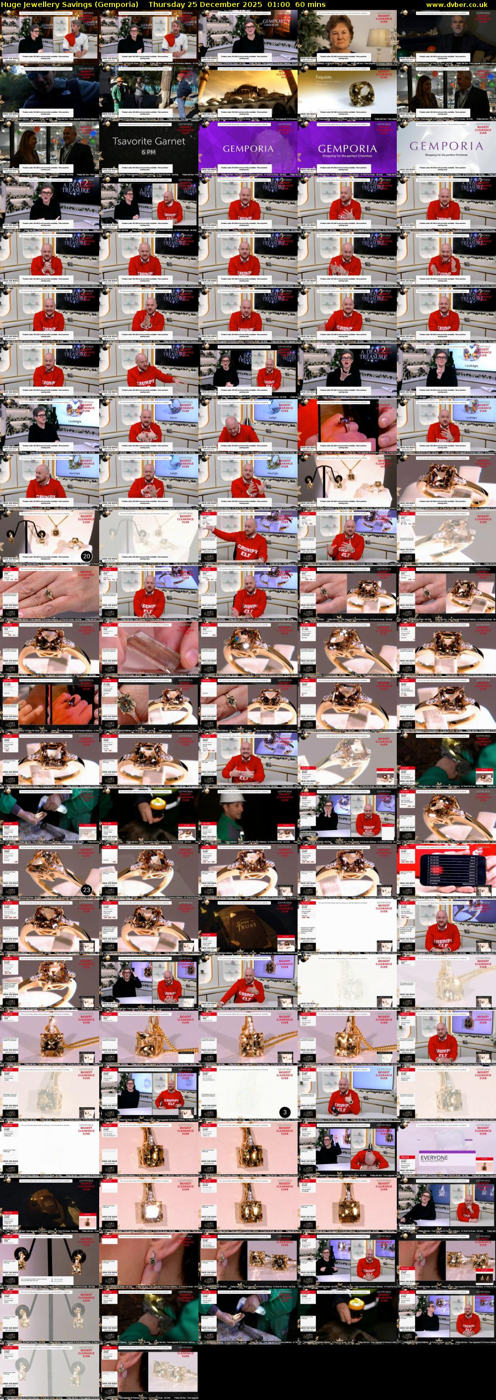 Huge Jewellery Savings (Gemporia) Thursday 25 December 2025 01:00 - 02:00