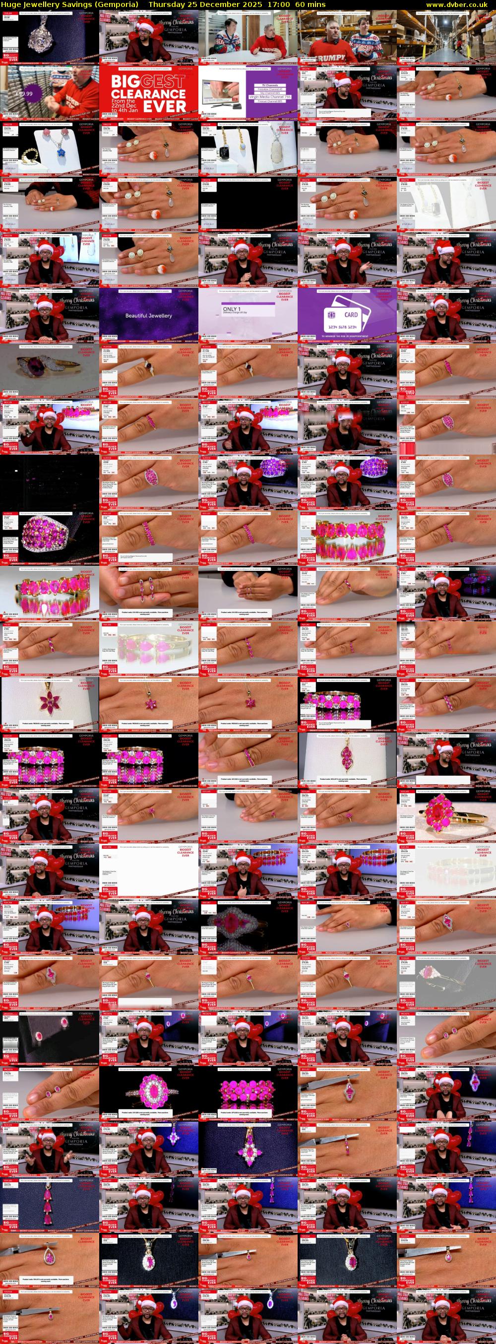 Huge Jewellery Savings (Gemporia) Thursday 25 December 2025 17:00 - 18:00