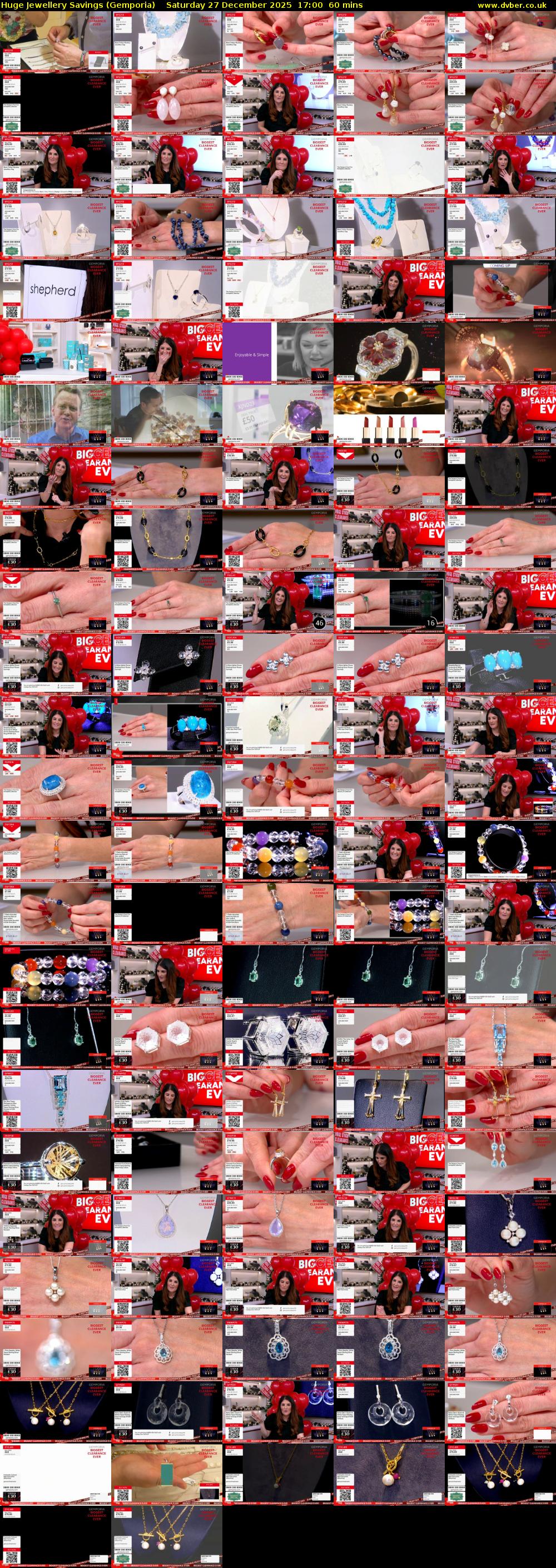 Huge Jewellery Savings (Gemporia) Saturday 27 December 2025 17:00 - 18:00