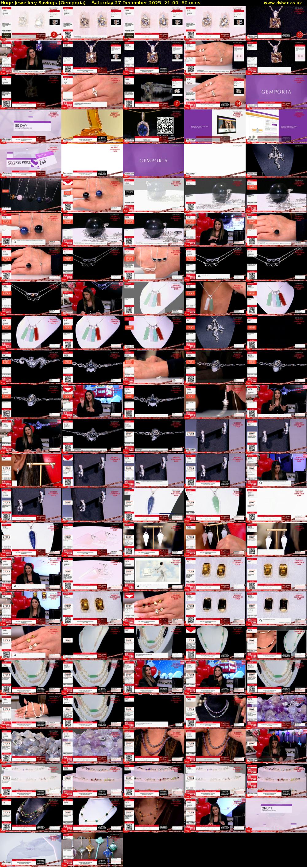 Huge Jewellery Savings (Gemporia) Saturday 27 December 2025 21:00 - 22:00