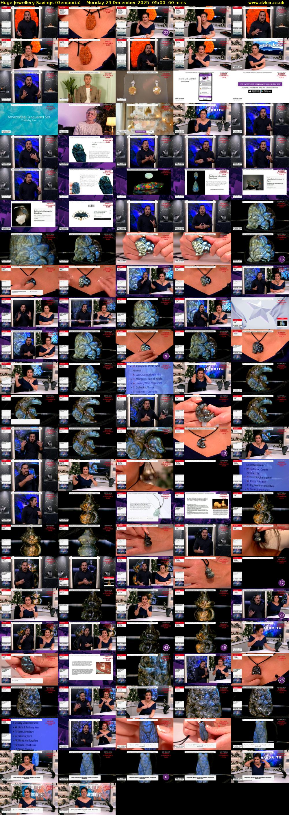 Huge Jewellery Savings (Gemporia) Monday 29 December 2025 05:00 - 06:00