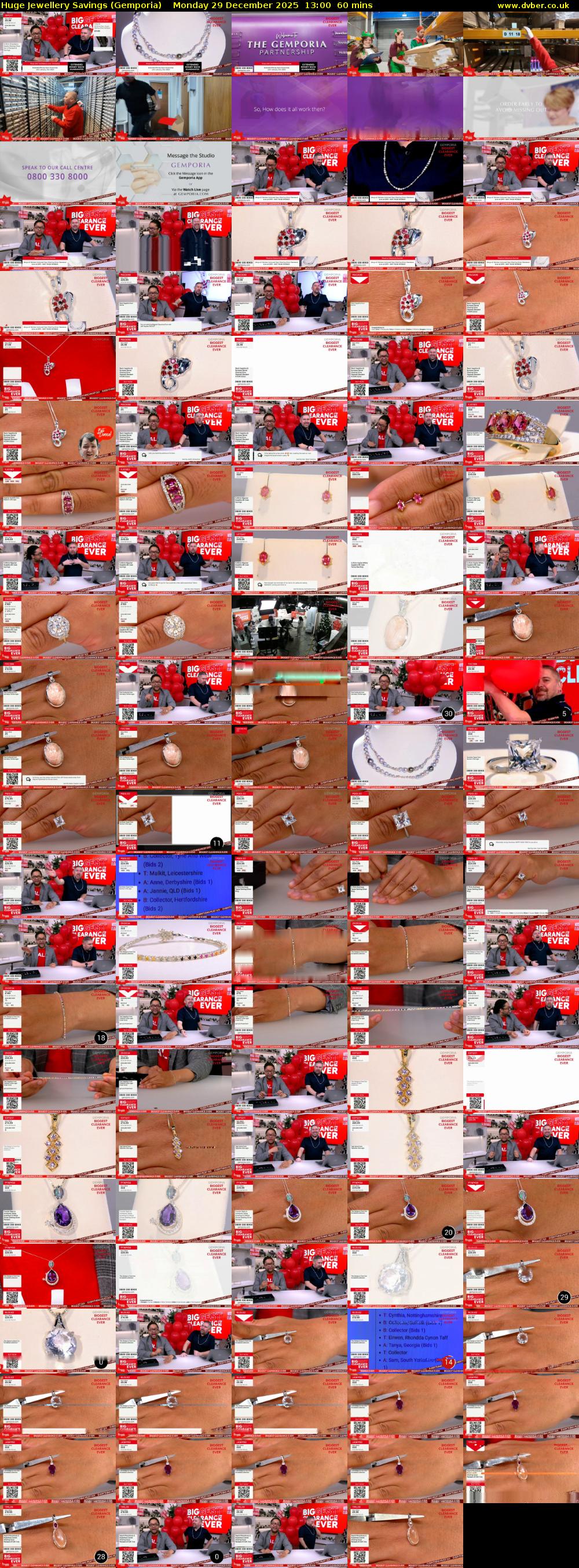 Huge Jewellery Savings (Gemporia) Monday 29 December 2025 13:00 - 14:00