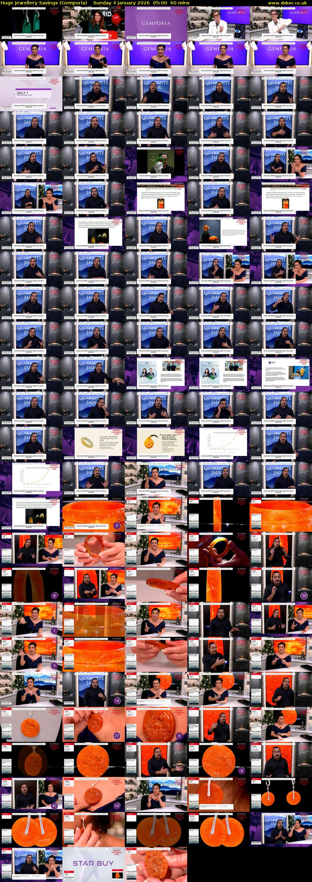 Huge Jewellery Savings (Gemporia) Sunday 4 January 2026 05:00 - 06:00