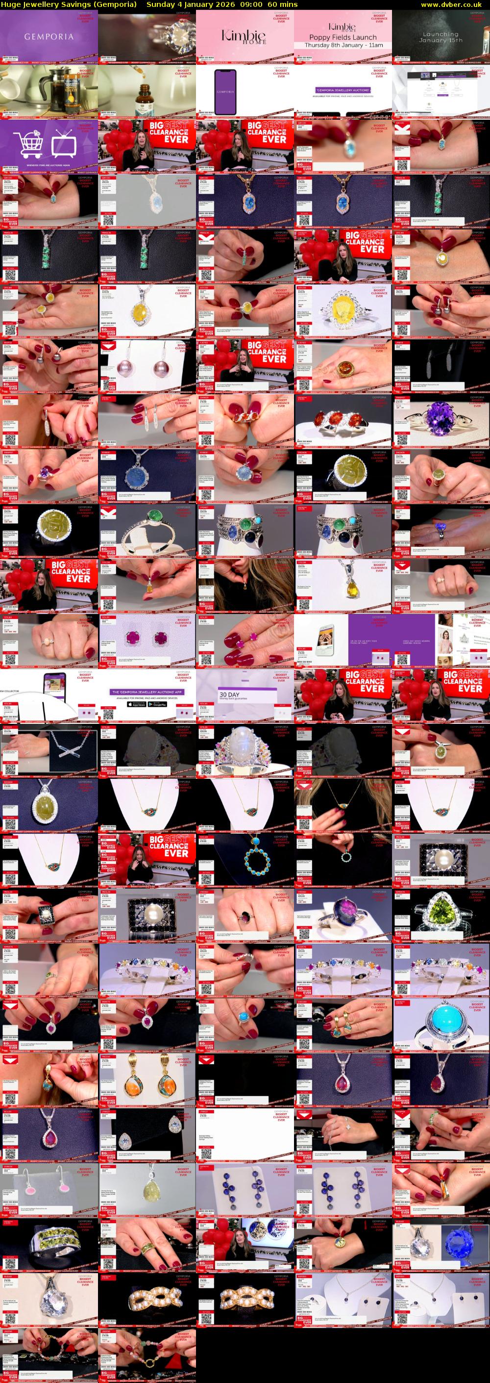 Huge Jewellery Savings (Gemporia) Sunday 4 January 2026 09:00 - 10:00