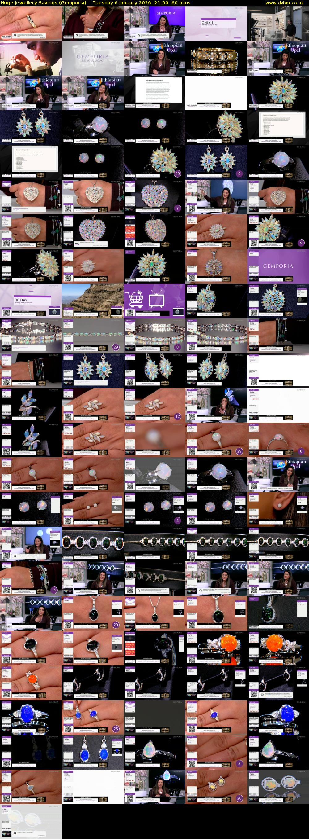 Huge Jewellery Savings (Gemporia) Tuesday 6 January 2026 21:00 - 22:00