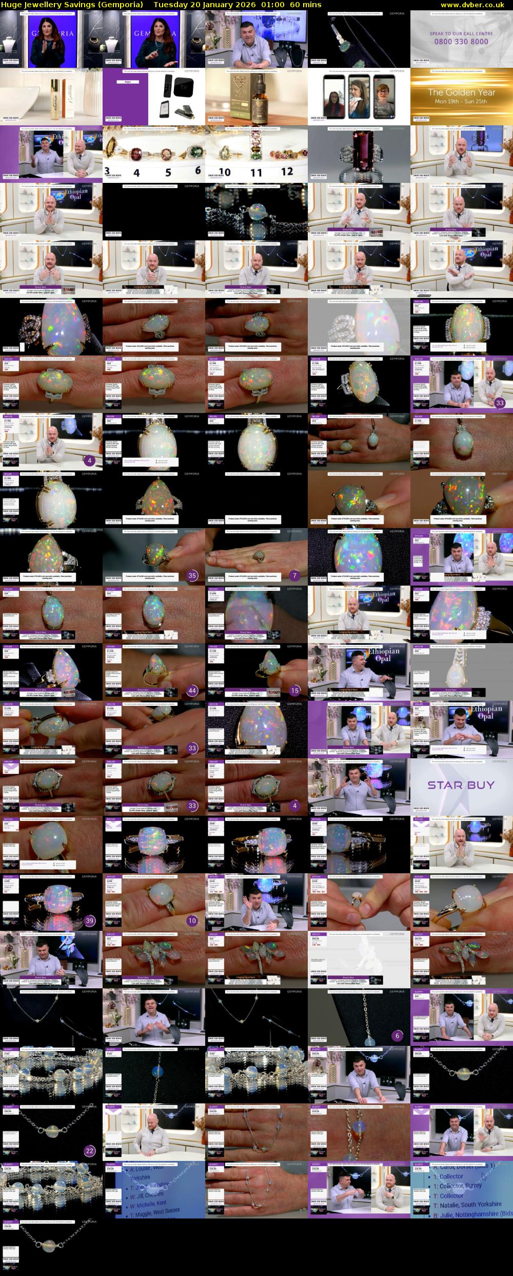 Huge Jewellery Savings (Gemporia) Tuesday 20 January 2026 01:00 - 02:00