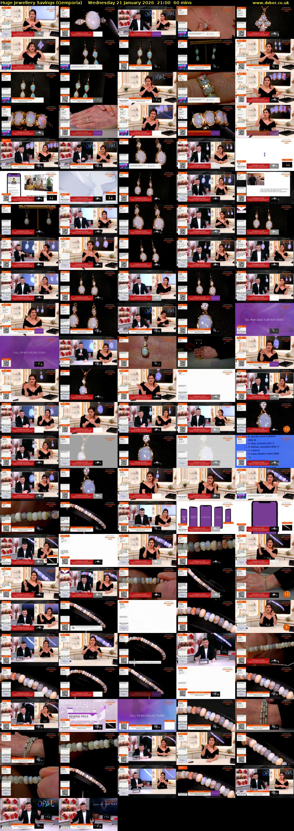 Huge Jewellery Savings (Gemporia) Wednesday 21 January 2026 21:00 - 22:00