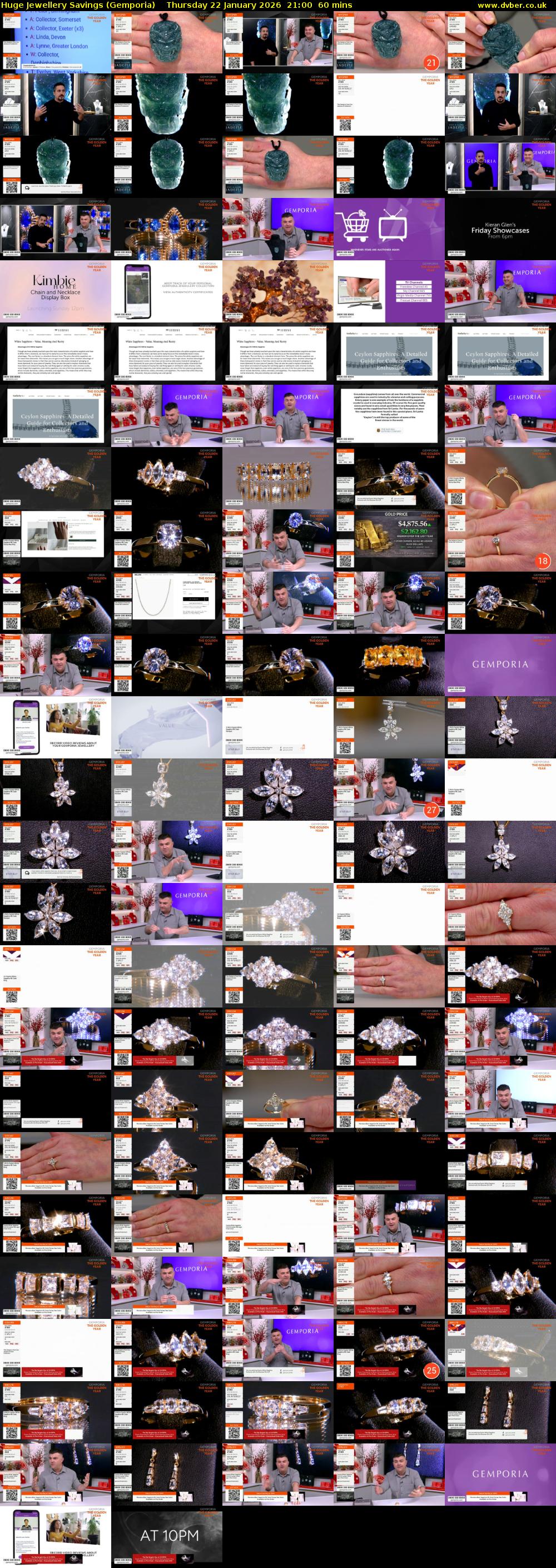 Huge Jewellery Savings (Gemporia) Thursday 22 January 2026 21:00 - 22:00