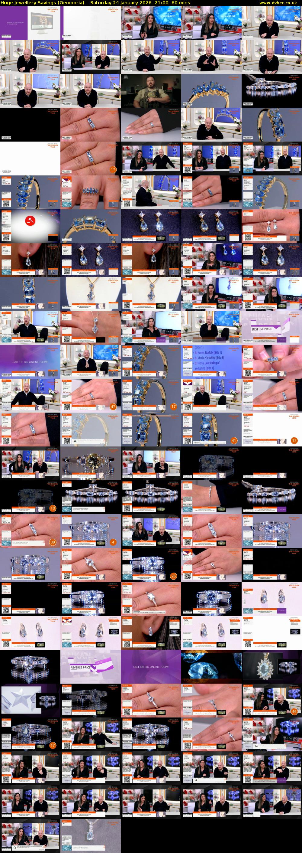 Huge Jewellery Savings (Gemporia) Saturday 24 January 2026 21:00 - 22:00