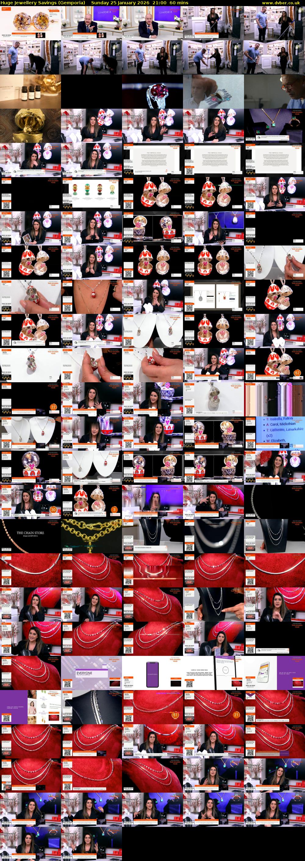 Huge Jewellery Savings (Gemporia) Sunday 25 January 2026 21:00 - 22:00