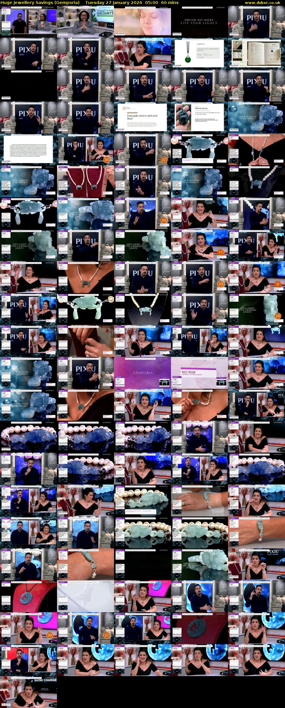 Huge Jewellery Savings (Gemporia) Tuesday 27 January 2026 05:00 - 06:00