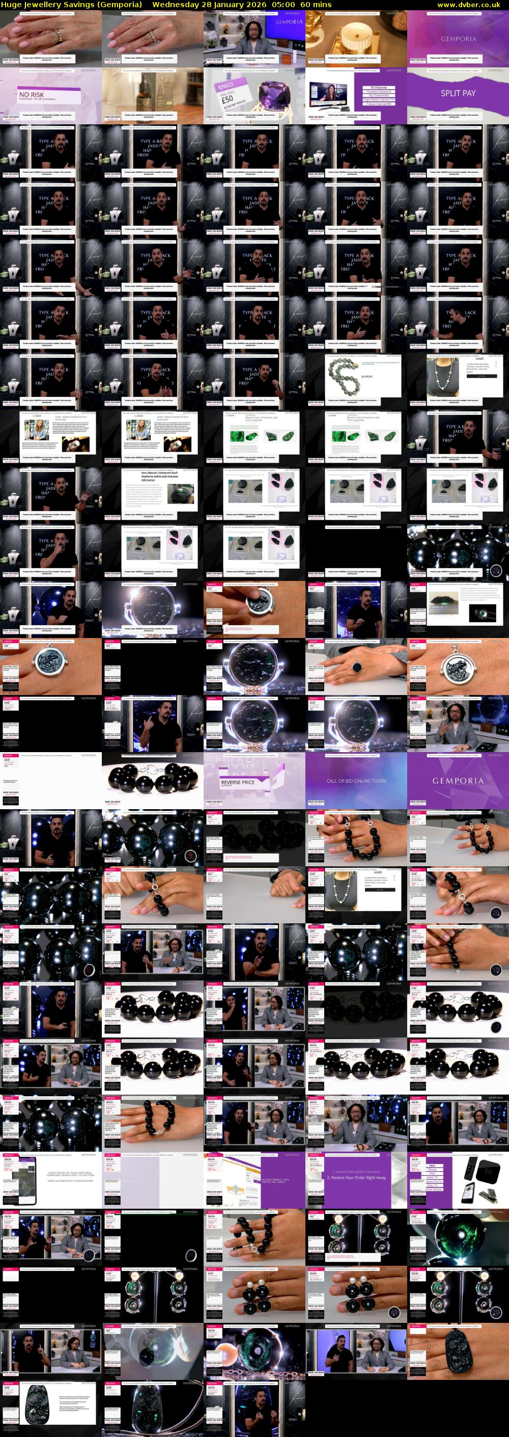 Huge Jewellery Savings (Gemporia) Wednesday 28 January 2026 05:00 - 06:00