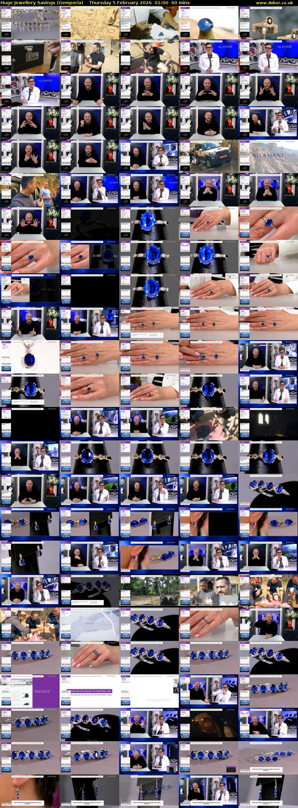 Huge Jewellery Savings (Gemporia) Thursday 5 February 2026 01:00 - 02:00