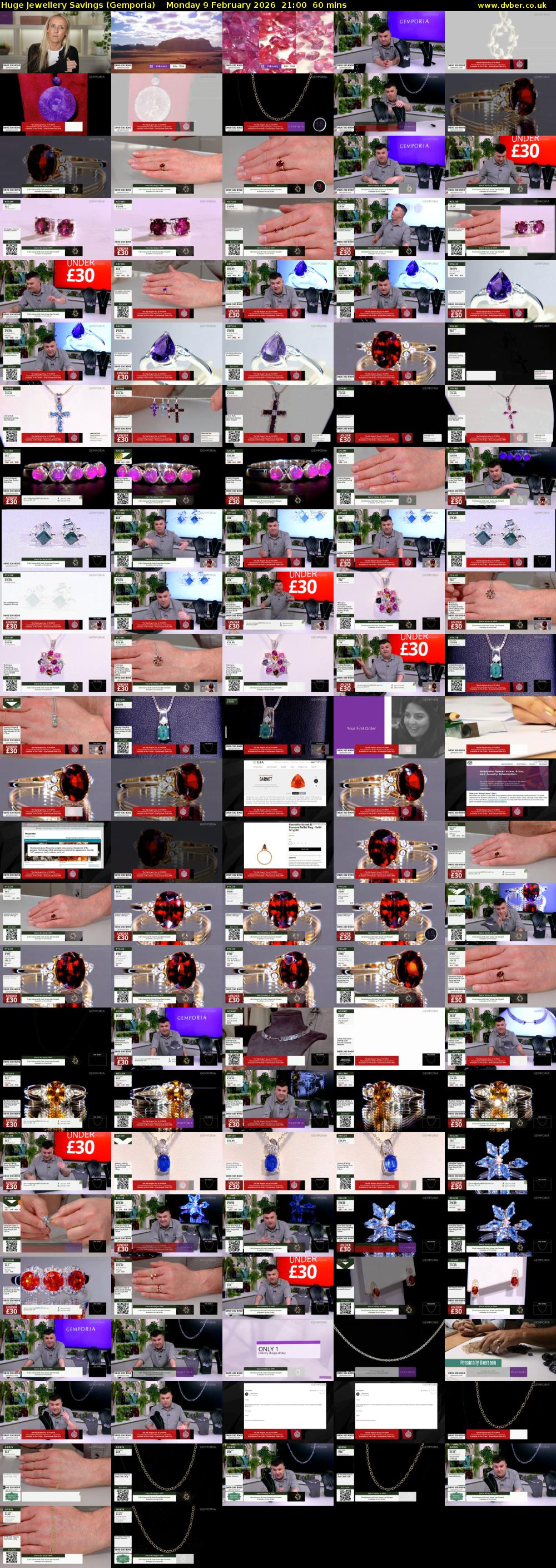 Huge Jewellery Savings (Gemporia) Monday 9 February 2026 21:00 - 22:00