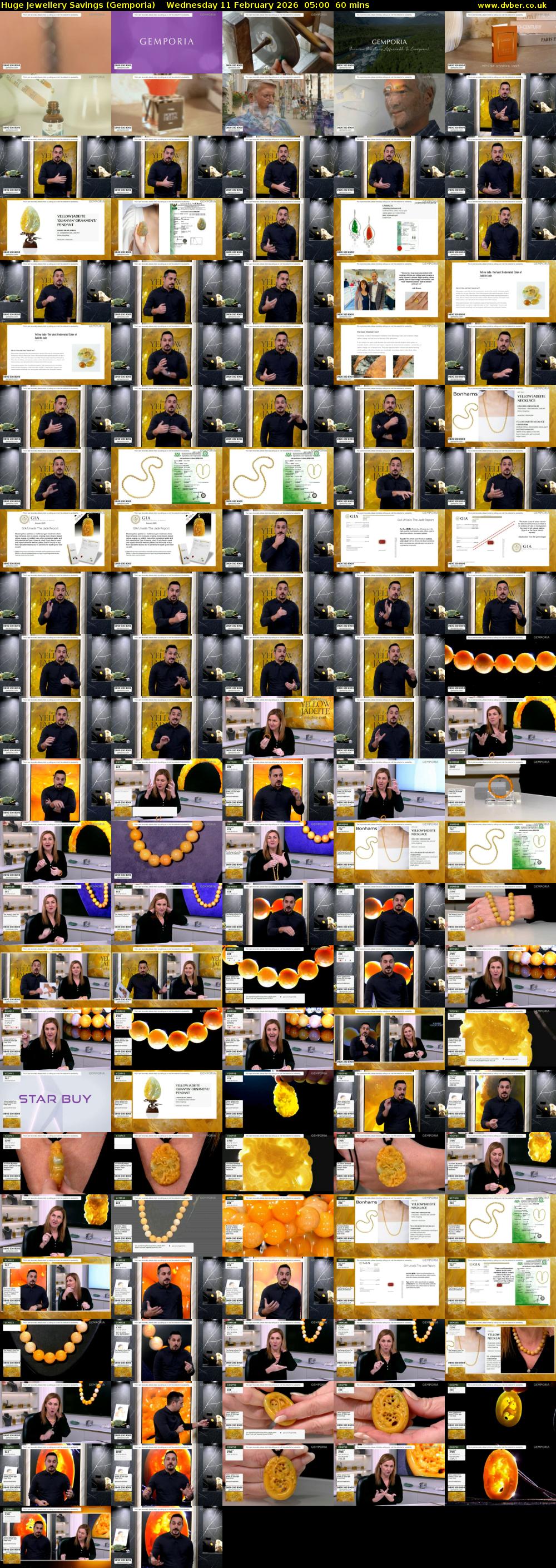 Huge Jewellery Savings (Gemporia) Wednesday 11 February 2026 05:00 - 06:00