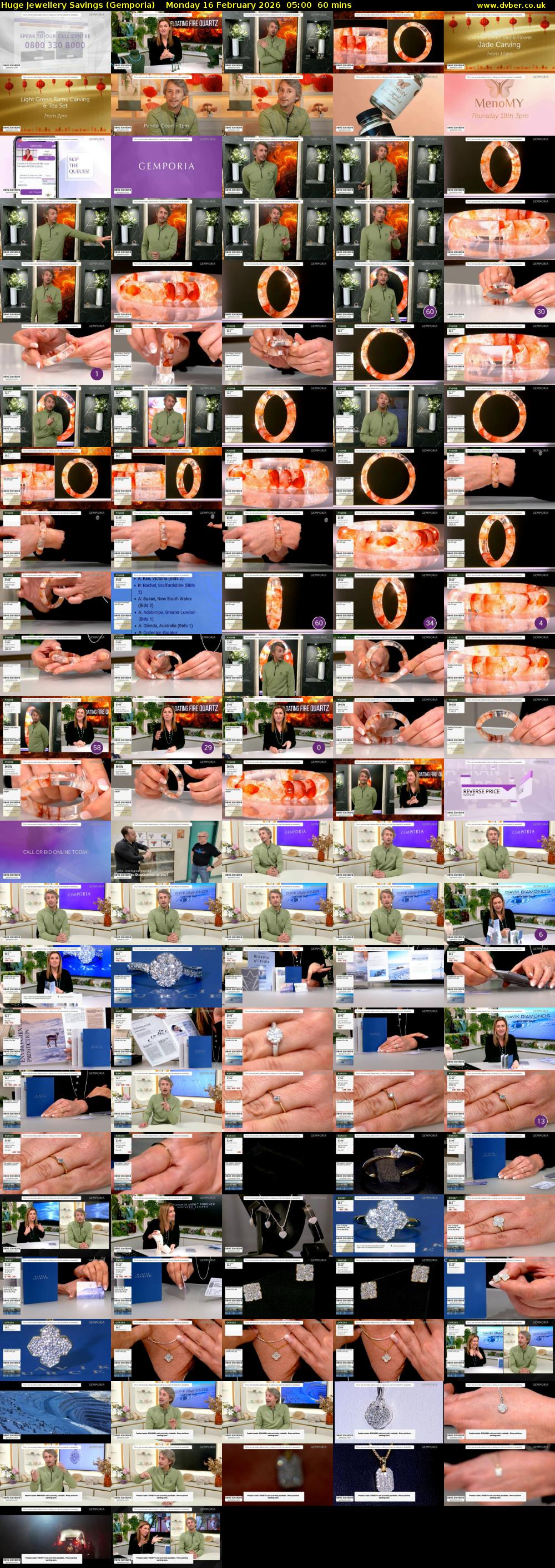 Huge Jewellery Savings (Gemporia) Monday 16 February 2026 05:00 - 06:00