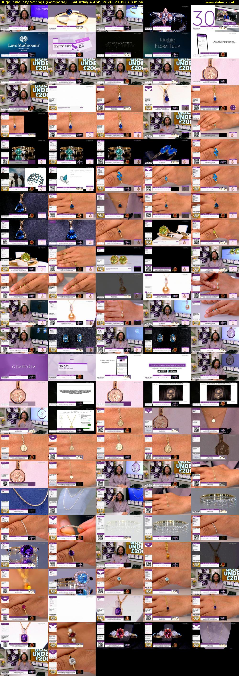 Huge Jewellery Savings (Gemporia) Saturday 4 April 2026 21:00 - 22:00