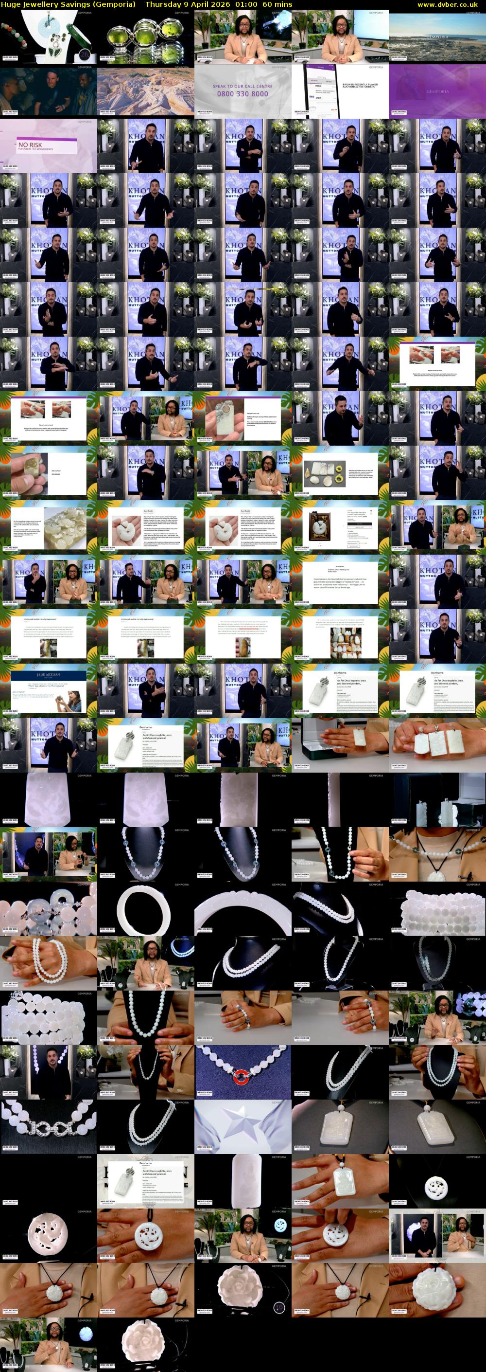 Huge Jewellery Savings (Gemporia) Thursday 9 April 2026 01:00 - 02:00