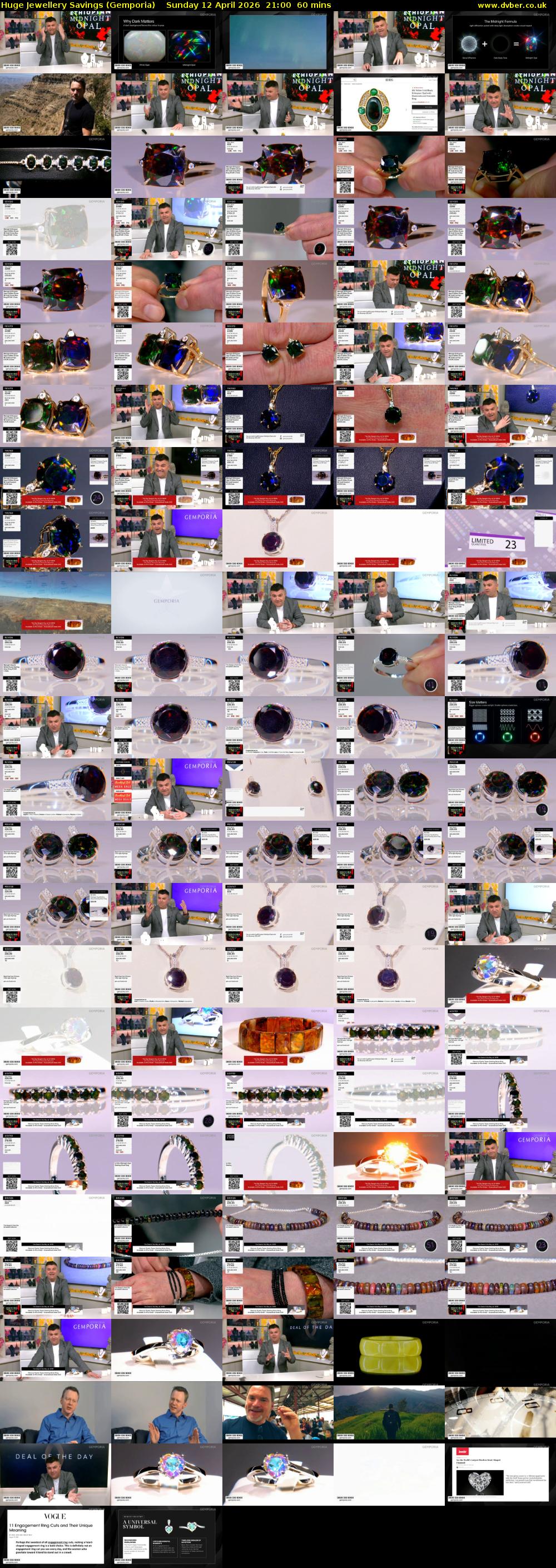 Huge Jewellery Savings (Gemporia) Sunday 12 April 2026 21:00 - 22:00