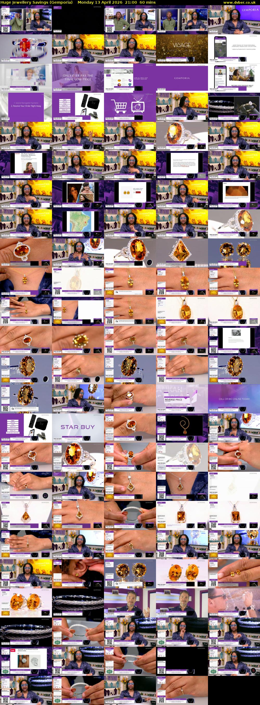 Huge Jewellery Savings (Gemporia) Monday 13 April 2026 21:00 - 22:00